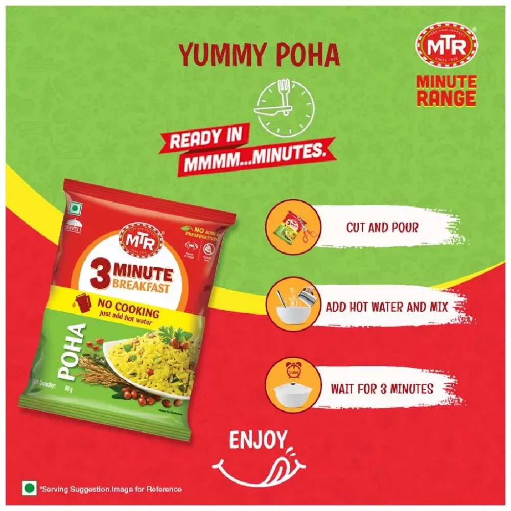 MTR 3 Minute Breakfast - Poha, 60 g Pouch-7.webp